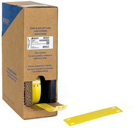 Brady BM-15x75-7643-YL etiquetas de poliuretano amarillas 15 mm x 75 mm
