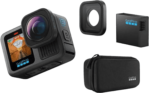 Cámara deportiva - GoPro Hero13 Ultra Wide Edition, Sensor de 27 MP, Micrófono, Pantalla LCD frontal con Vista Previa, CMOS 1/1,9", Negro