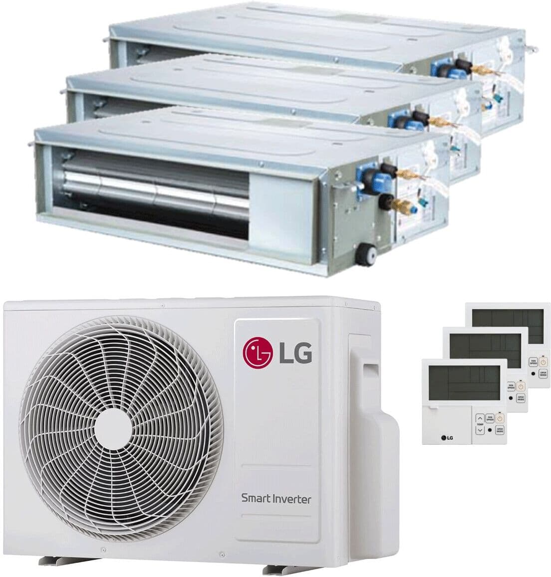 LG Condizionatore Canalizzabile CL trial split 9000+9000+9000 BTU inverter A+++ unità esterna 5.3 kW