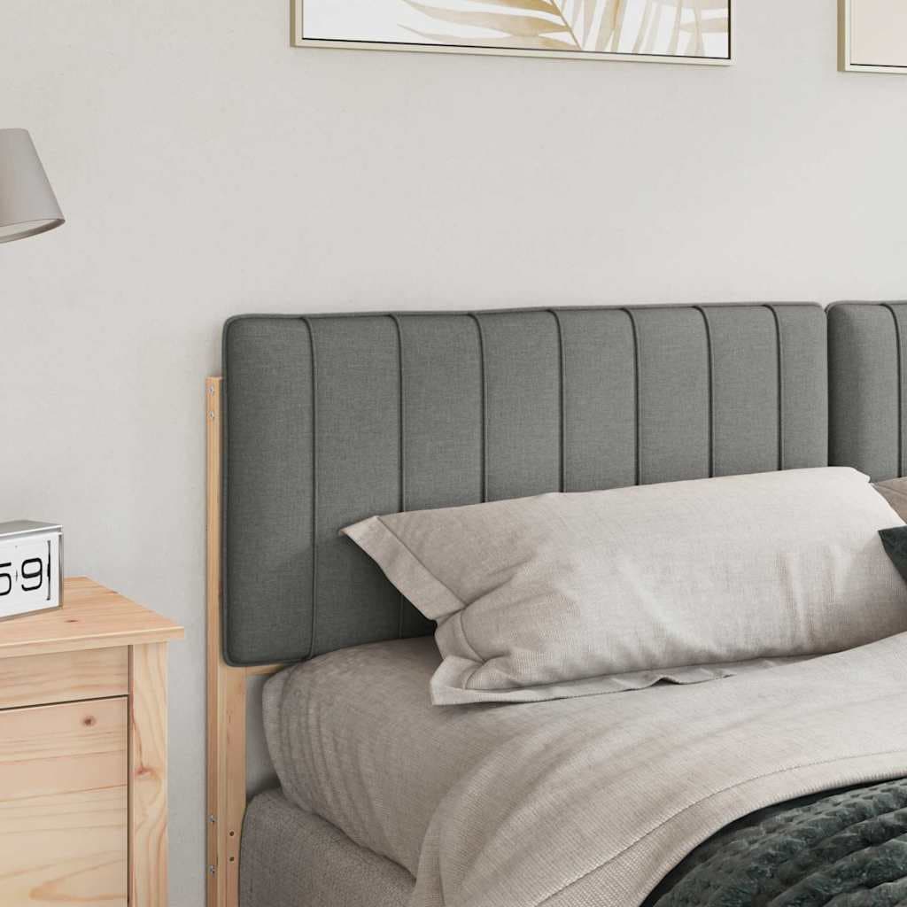 vidaXL Tête de lit capitonnée Marron et gris clair 180 cm Pin massif
