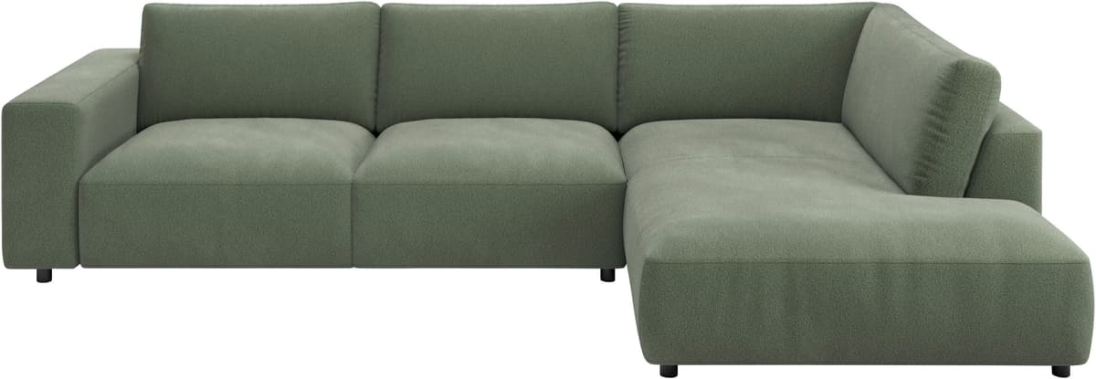 Ecksofa MUSTERRING "MR LUCIA, Luxuriöse Wohlfühlgarnitur von Musterring", grün (turtle), B:330cm H:81cm T:224cm, 94% Polyester, 6% Nylon, Sofas, Ecksofa, Erstklassige Kammerkissen, komfortable Umbauecke & zeitloser Look turtle B/H/T: 330cm x 81cm x 224cm,