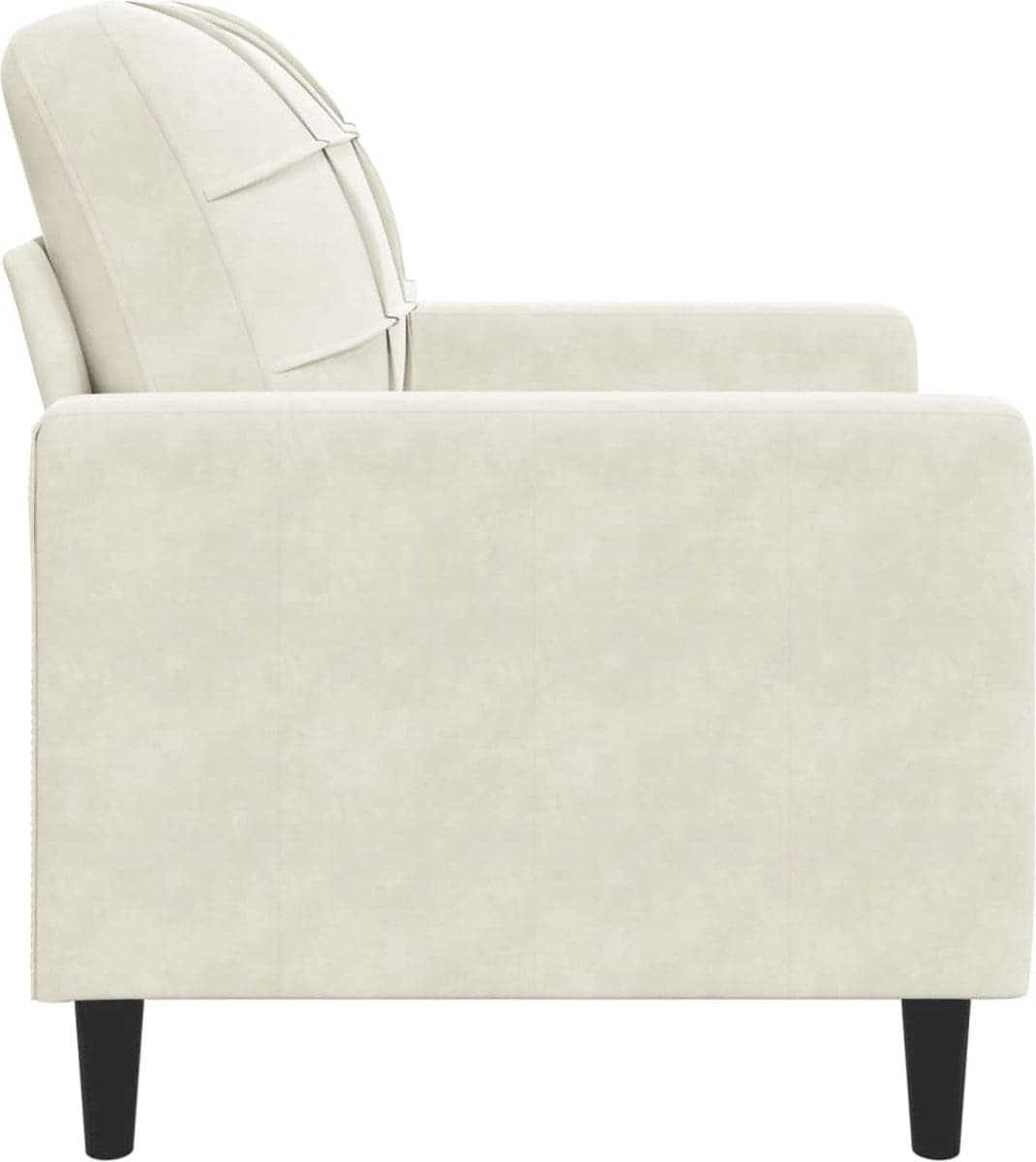 vidaXL Moderne Fauteuil van Fluweel in Crèmekleurig