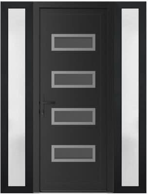 VDOMDOORS Manux 8113 Matte Black uPVC Exterior Door