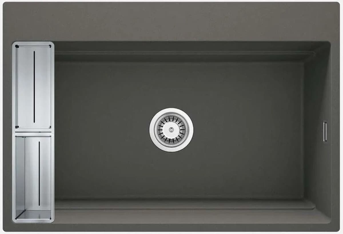 - Lavello 1 vasca magnetico rett Idrostile Guayos 520x220 mm antracite met