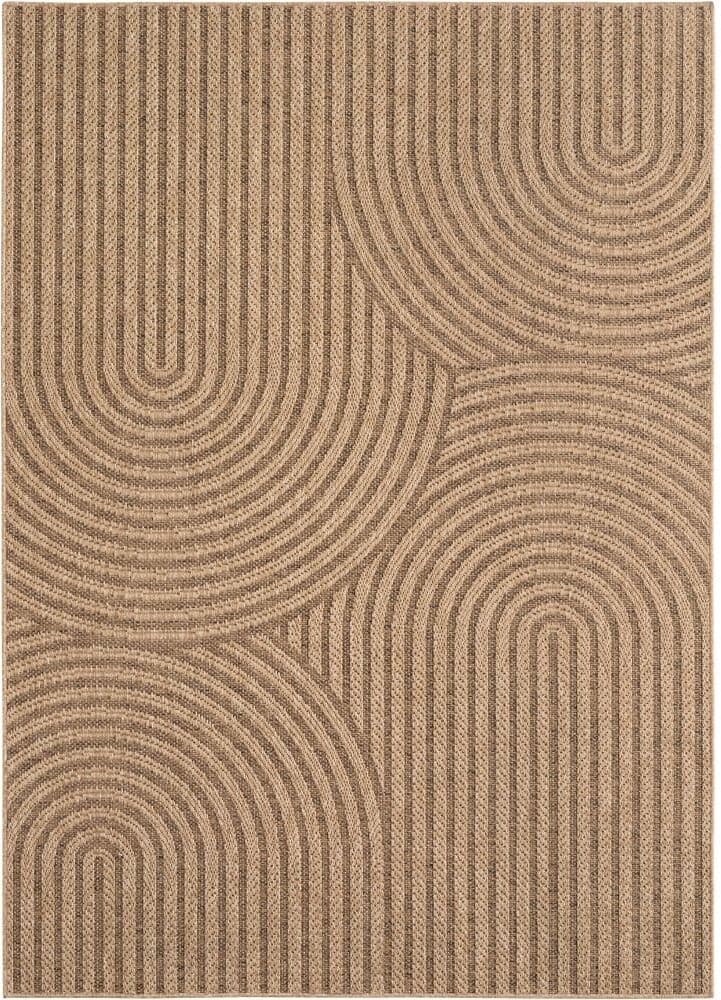 STUDIO DECO Tapis aspect jute à motifs arcs 120x170cm Beige 170x1x120cm