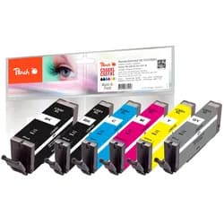 Peach Spar Pack mit grau Tintenpatronen XL-Ergiebigkeit, kompatibel zu Canon PGI-550XL, CLI-551XL