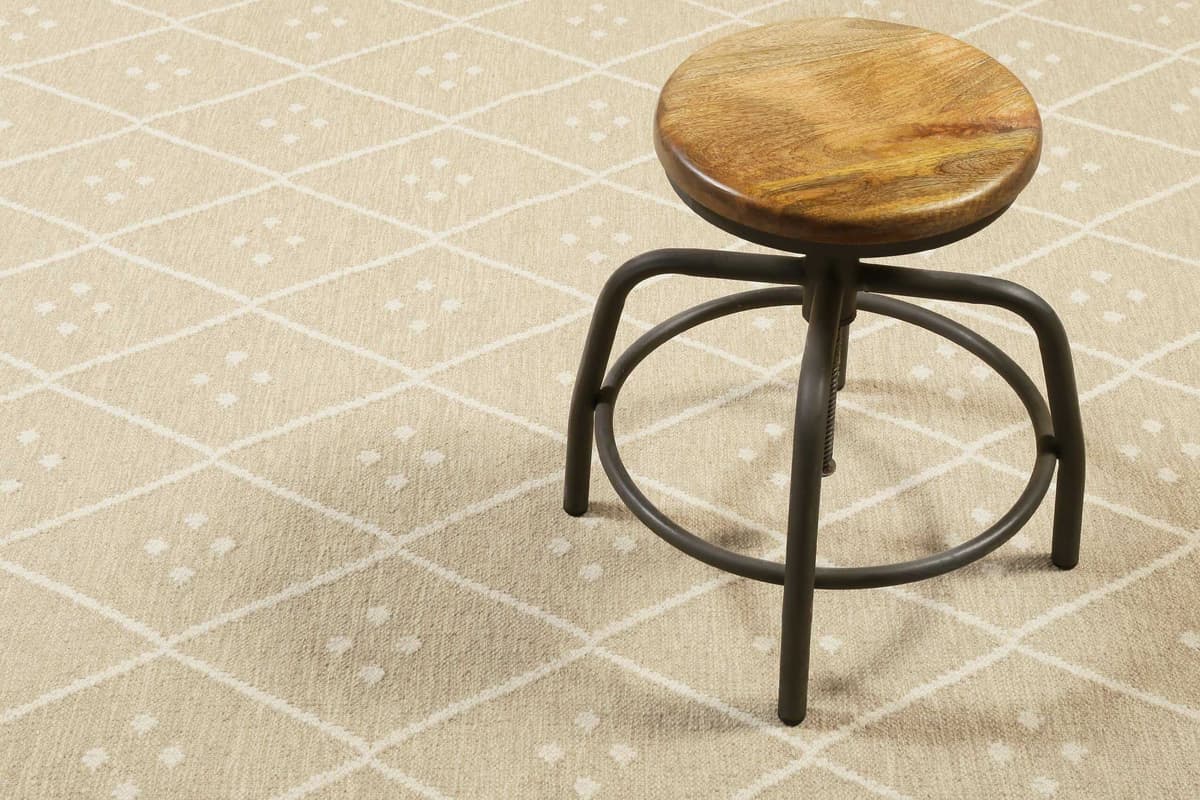 Teppich GREEN LOOOP "Vermont GL-82101", beige (beige, creme), B:80cm H:5mm L:150cm, Baumwolle, Schurwolle, Teppiche, Teppich, handgewebter Naturfaserteppich aus 80% Wolle 20% Baumwolle, Wohnzimmer beige, creme B : 80cm 1 Stk., 5mm, L: 150cm
