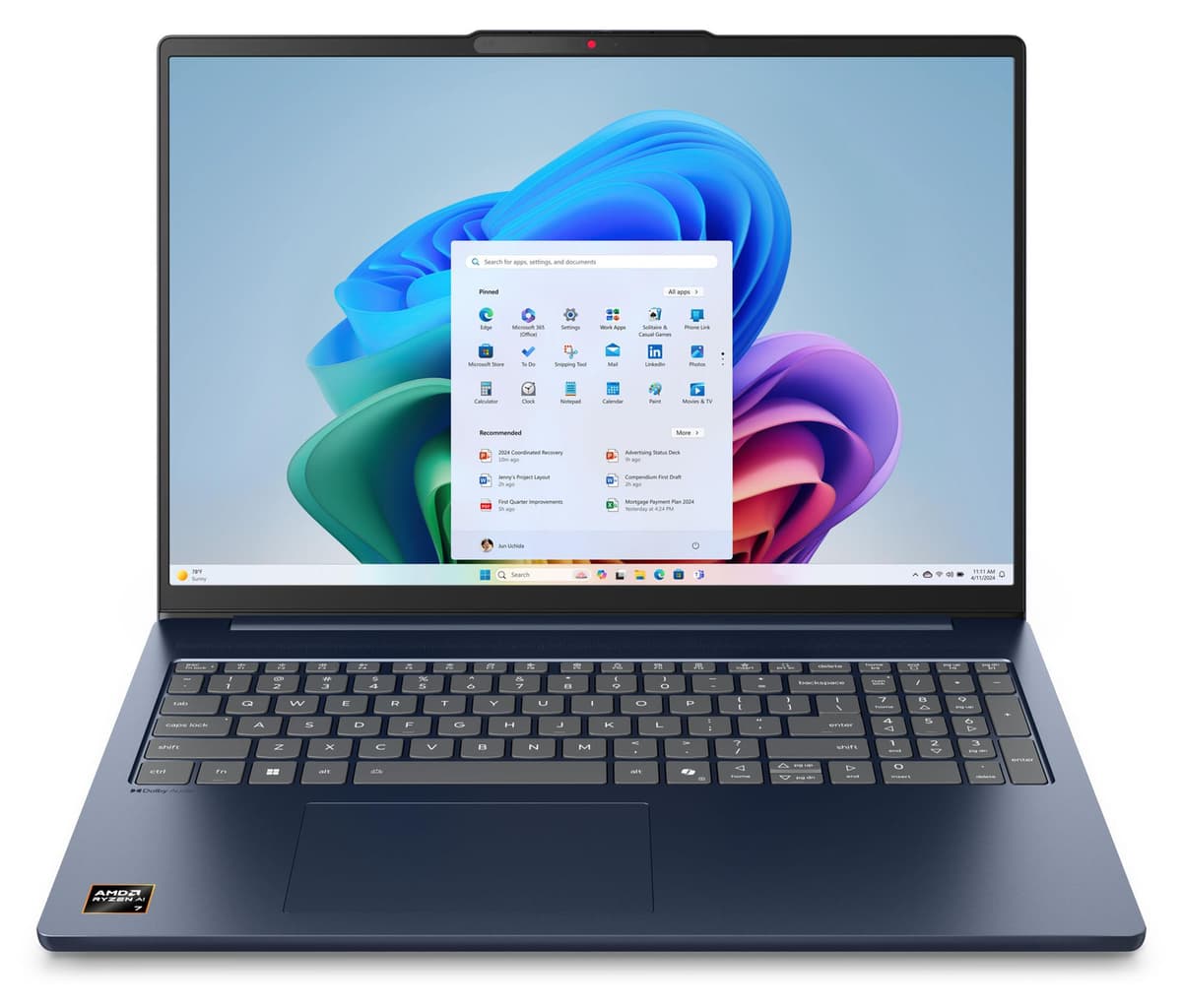 Lenovo IdeaPad Slim 5 (Cosmic Blue, 16" WUXGA, AMD Ryzen AI 5 330, 64 GB RAM, 8 TB SSD) mit Windows 11 Pro
