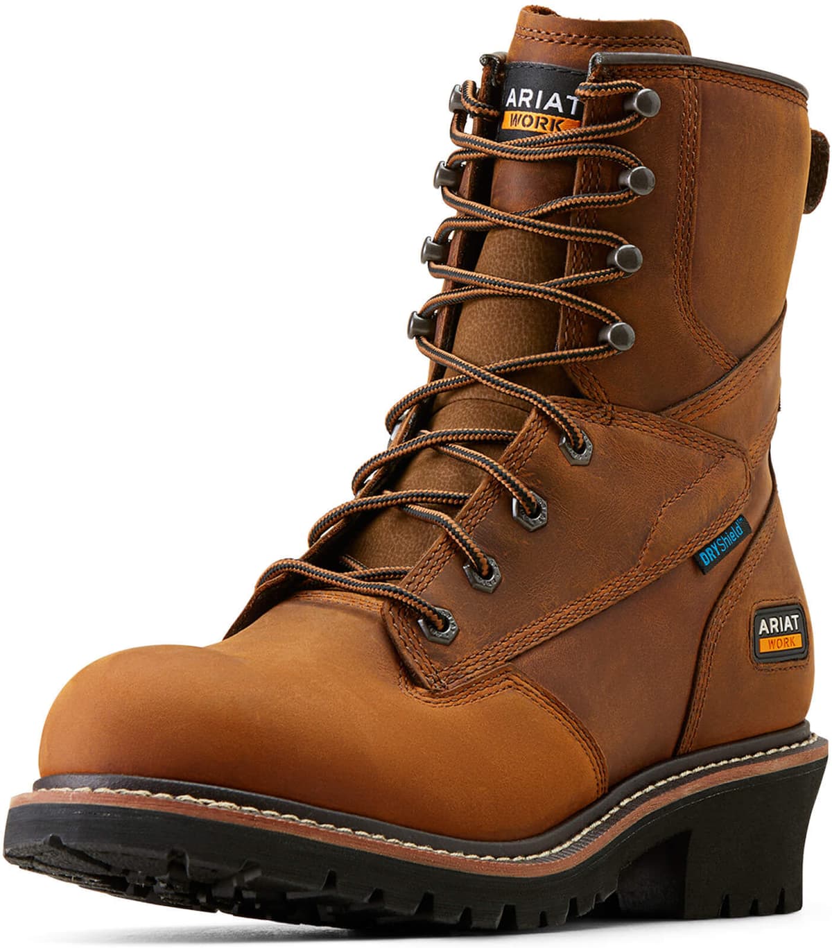 Men's Logger Shock Shield Waterproof Work Boots in Copper Brown, Size: 10.5 EE / Wide by Ariat