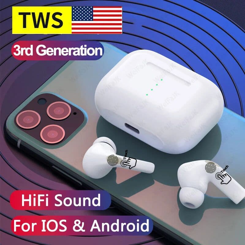 TRANGJAN Wireless Bluetooth Earphones TWS Pod In Earbuds Sport Noise Cancelling Gaming Headset For Apple iPhone Samsung Xiaomi Headphones