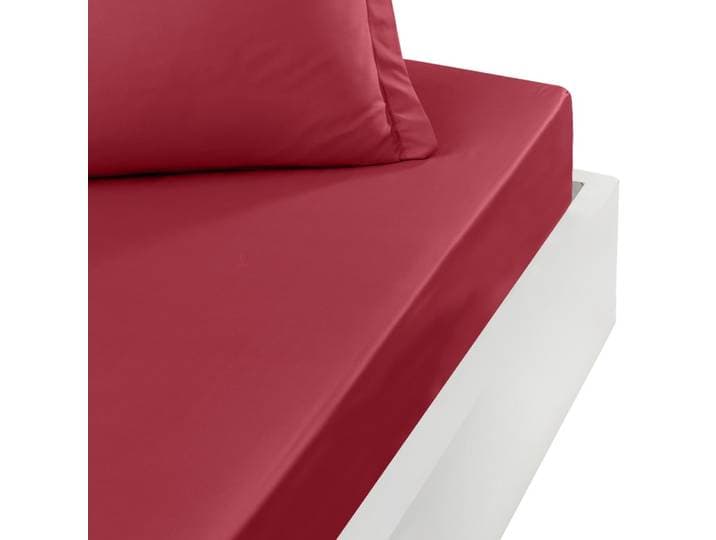 Drap housse en percale bonnet 40cm cardinal 180x200 cm