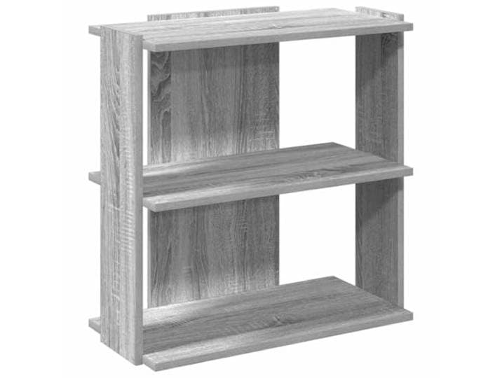 vidaXL Boekenkast 3-laags 60x30x60 cm bewerkt hout grijs sonoma eiken