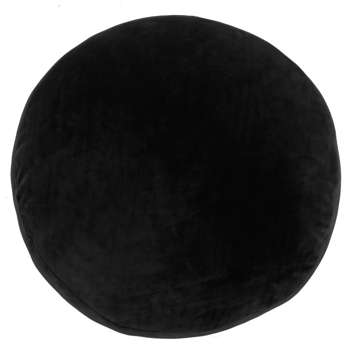 Tirolix Cuscino in Velluto Rotondo 40 cm Nero