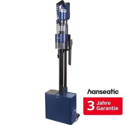 HANSEATIC Akku-Stielstaubsauger "HVSS350600SMC mit Absaugstation, bis zu 60 min. Akkulaufzeit", schwarz, B:40cm H:79cm T:30cm, Akkusauger, inkl. 3 Jahre Herstellergarantie