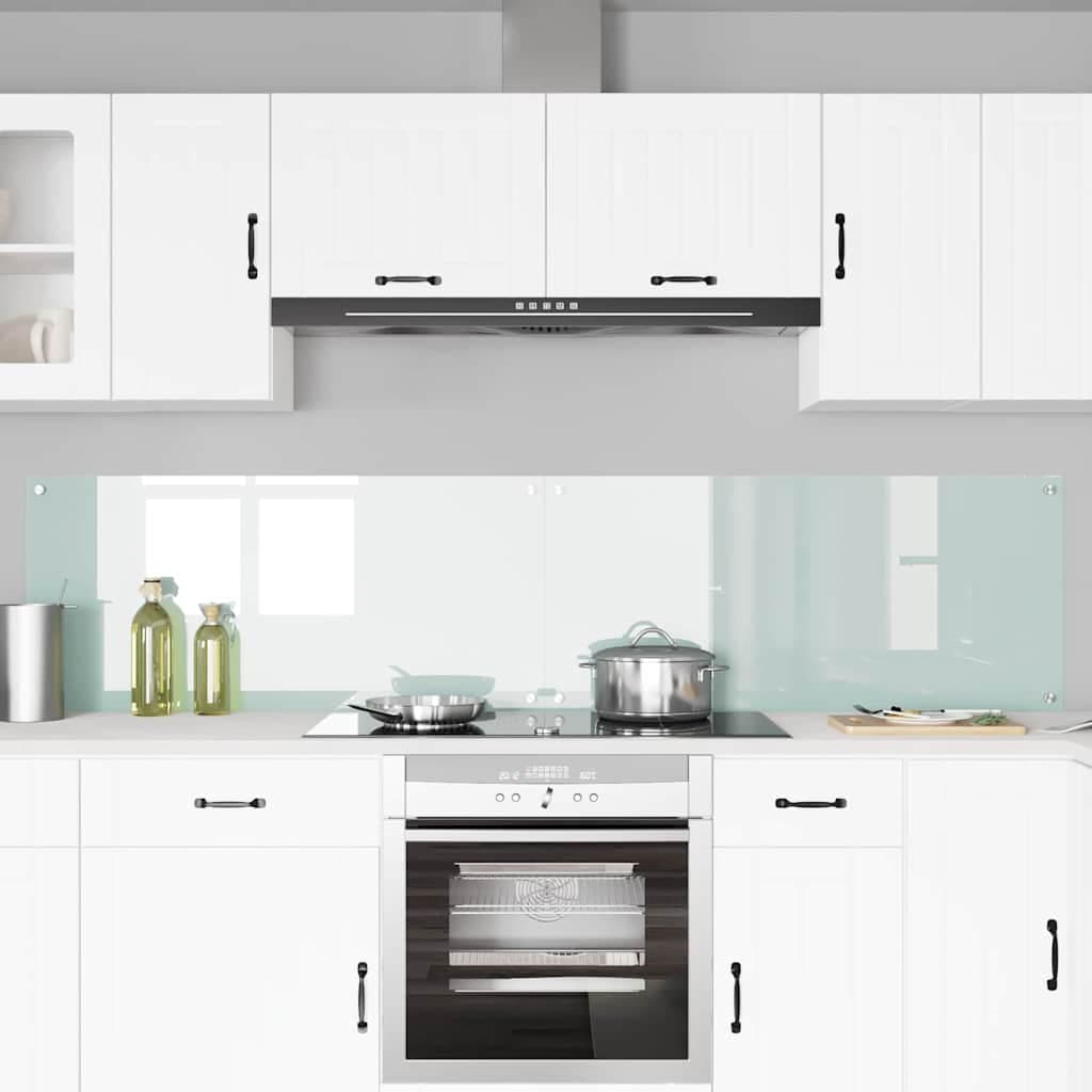 vidaXL Crédence de cuisine 2 pc Blanc 110 x 50 cm verre trempé