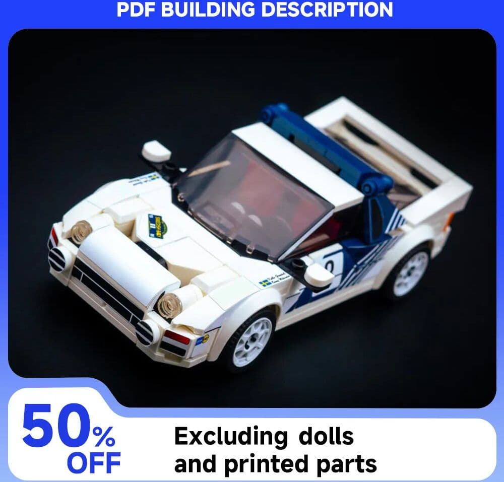 NONE MOC Speed ​​Series Racing Model 4 Cylinder Super Rally Car Modular Technology Building Block Assembly Children's Toy Boy Gift