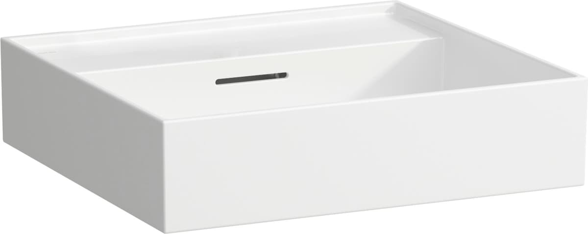 LAUFEN Kartell H8163324001091 , 50x46cm, blanc LCC, sans trou pour robinet, céramique saphir