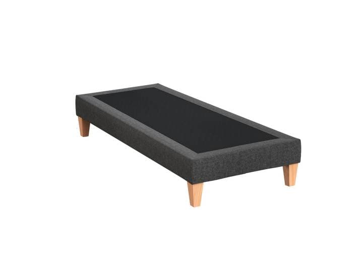 Sommier déco tapissier gris profond - SOMEO 90x190