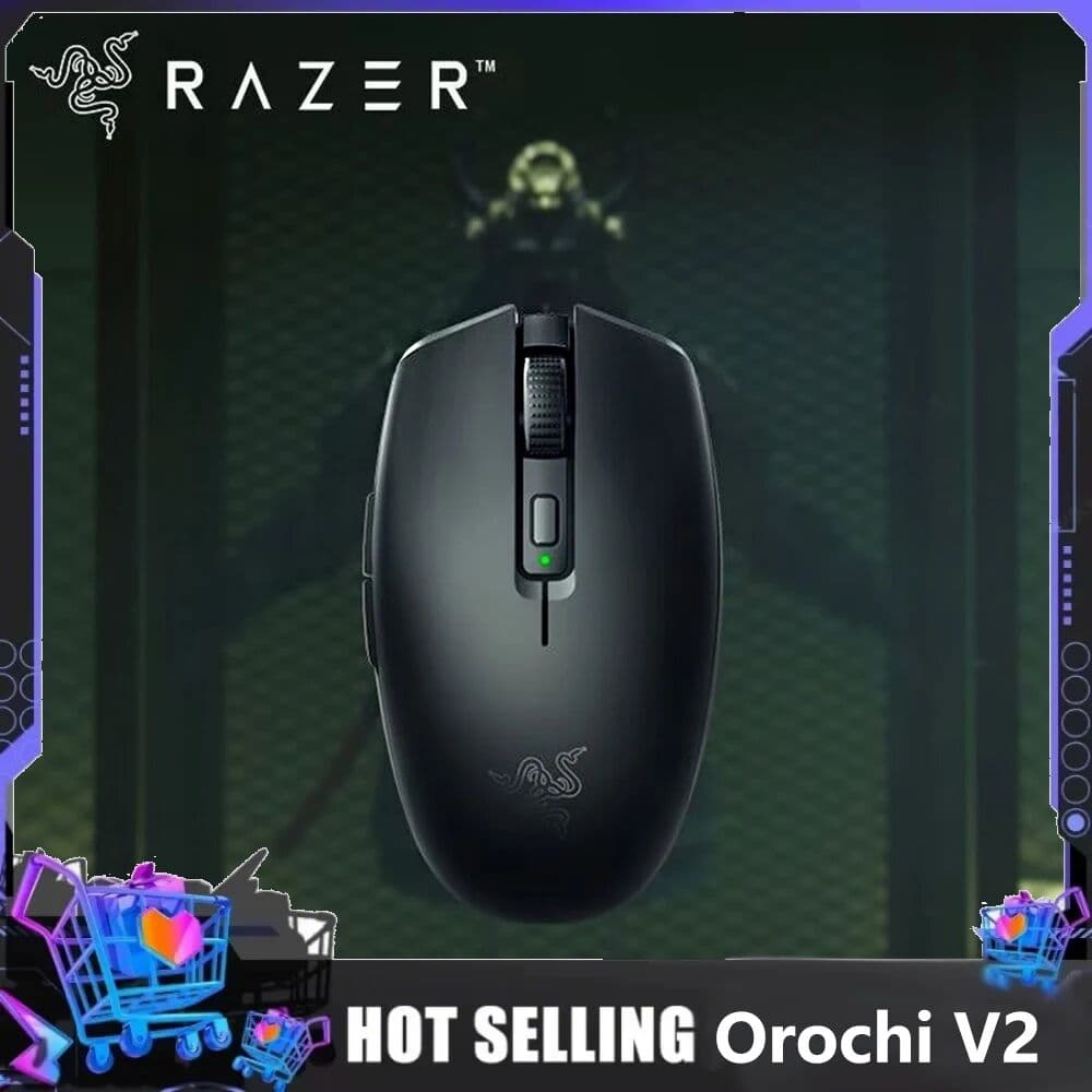 Razer Orochi V2 Wireless Gaming Mouse 18000 DPI Optical Sensor 2.4GHz Bluetooth 5.0 Ultra-Light 60g Ergonomic PC Gamer Mouse