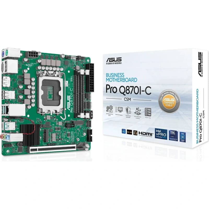 Asus PRO Q870I-C-CSM Motherboard Mini ITX με Intel 1851 Socket 90MB1MPP-M0EAYC 90MB1MPP-M0EAYC