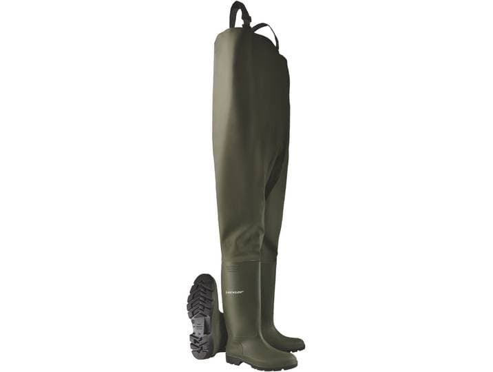Watstiefel DUNLOP Pricemastor Wathose Gr. 47, grün (oliv), 47, Obermaterial: 100% PVC PVC., Schuhe, Watstiefel