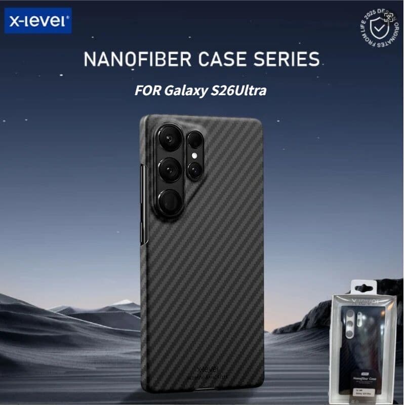 NONE Ultra-thin Carbon Fiber Texture Pattern For Magsafe Case For Samsung S26 Ultra S25/24 Plus Premium Business Anti-fall Hard Cover