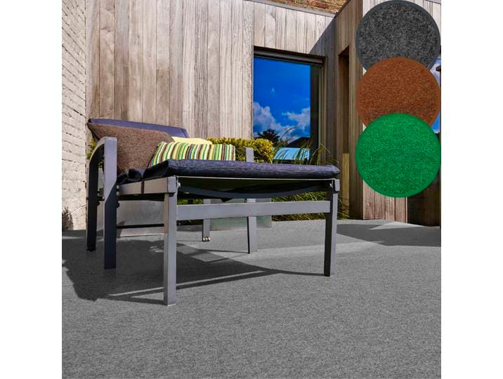 Andiamo Edinburgh, Gesamthöhe ca. 4 mm rechteckig aus Nadelfilz, mit Drainagenoppen, für Balkon, Terasse, Wintergarten