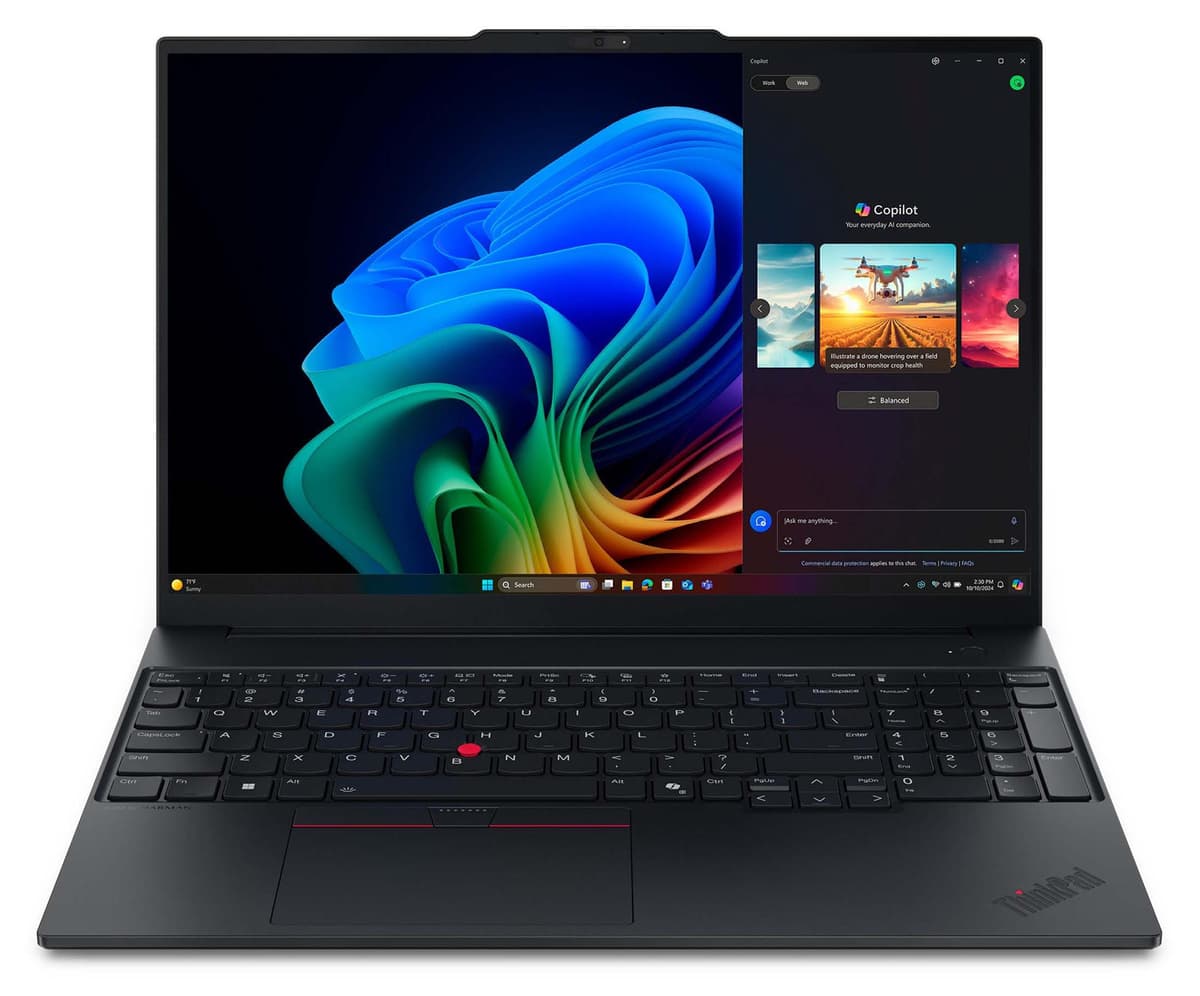 Lenovo ThinkPad E16 G4 (Black, 16" WQXGA, Intel Core Ultra 7 355, 8 GB RAM, 8 TB SSD) mit Windows 11 Pro & Office 2024 Pro
