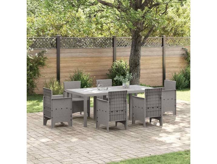 vidaXL Gartentisch Hellgrau 200 x 100 x 73 cm Poly-Rattan