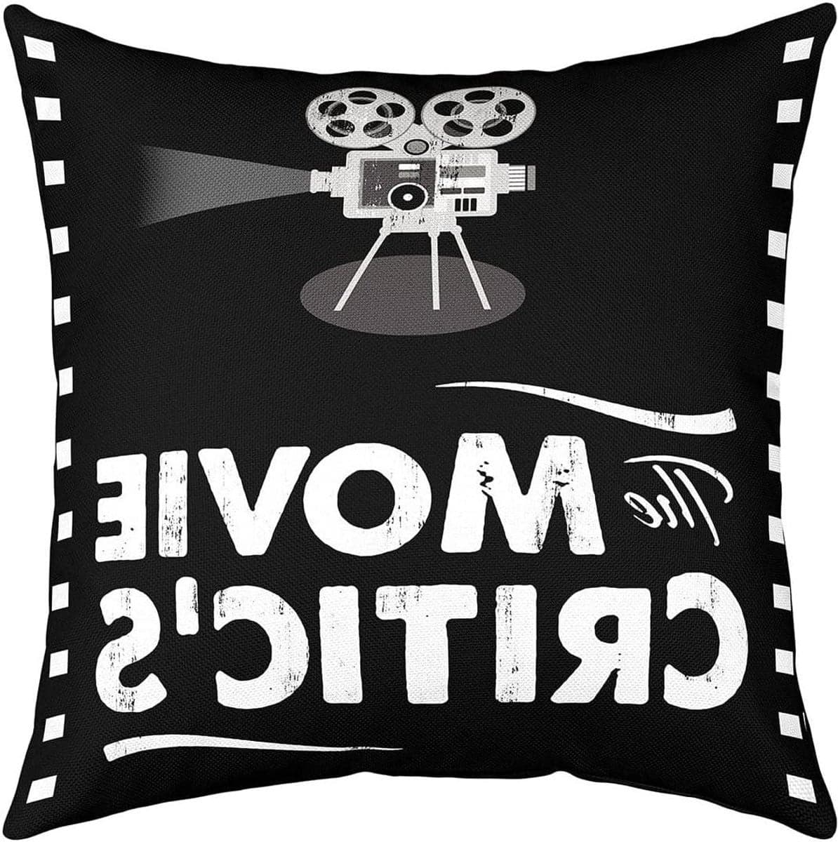 Set van 4 omkeerbare Cinema kussenslopen voor home cinema decoratie, 40,6 x 40,6 cm