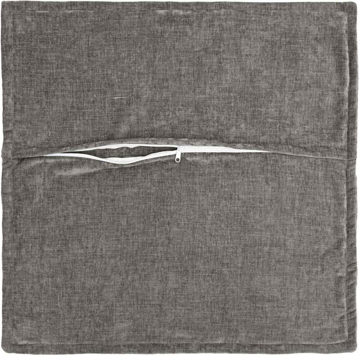 vidaXL Housse de coussin 2 pc HOUTEN Gris foncé 35 x 35 cm