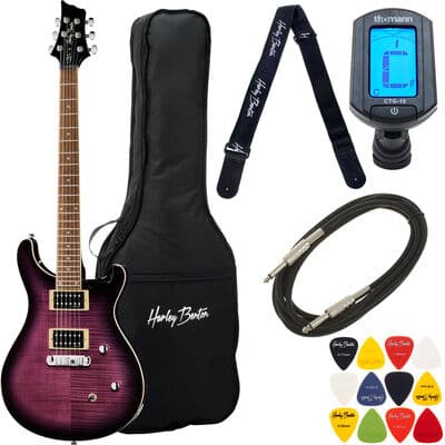 Harley Benton CST-24 Purple Burst Bundle Purple Burst