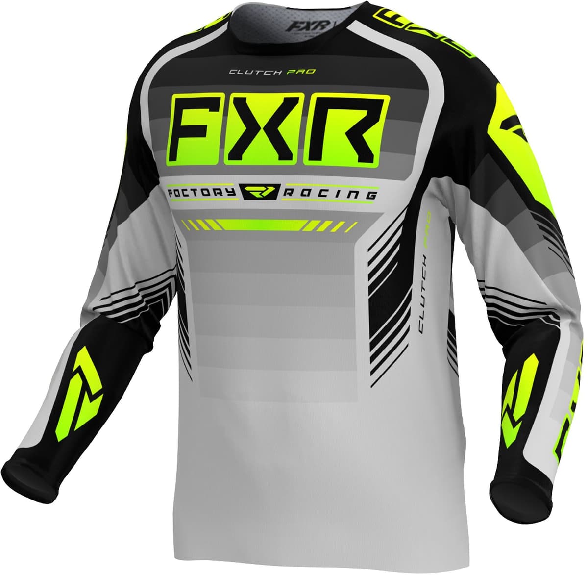 Maillot cross FXR CLUTCH PRO 24 2024 Grey/Yellow Fluo