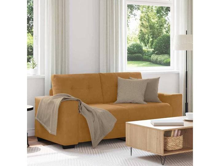 vidaXL Zweisitzer-Sofa Braun 180x77x82 cm Samt