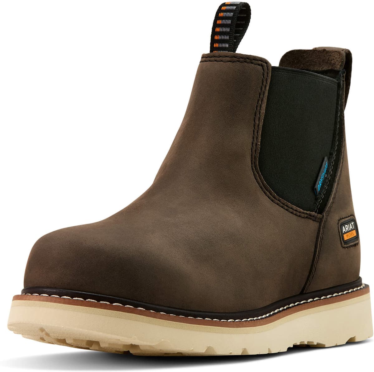 Women's Rebar Wedge Chelsea Waterproof Work Boots in Grey, Size: 10.5 C / Wide by Ariat