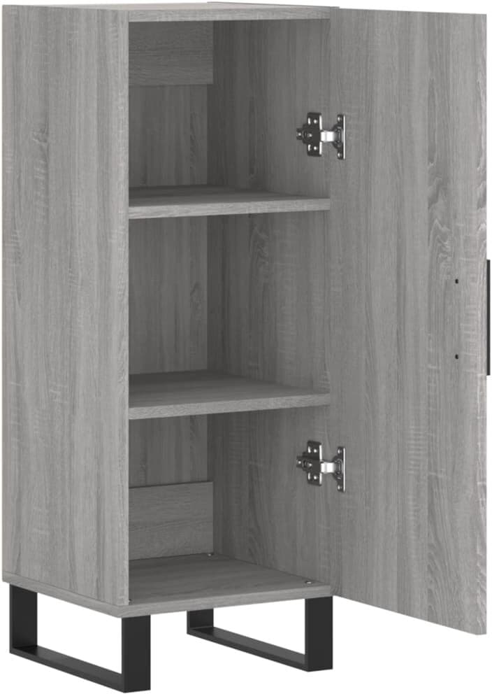 vidaXL Buffet Sonoma gris 34,5x34x90 cm Bois d'ingénierie