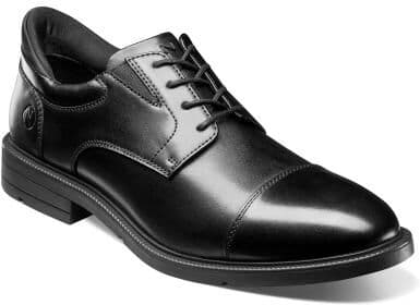 Nunn Bush Kore EZ Icon Cap Toe Oxford Shoes (Men's) Dress in Black, Size 13 M, Leather