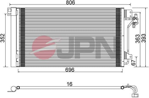 Jpn Kondensator, Klimaanlage 60c9143-Jpn Für Vw