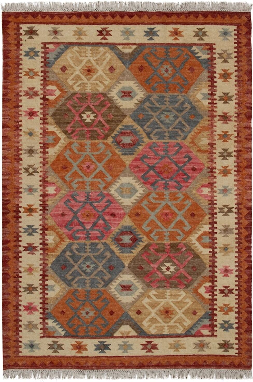 Carpet Living Alfombra de decoración en lana multicolor 140x200cm