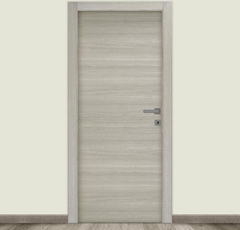 Leroy Merlin Porta interna a battente Flint in MDF colore rovere grigio, L 80 x H 200 cm, apertura reversibile