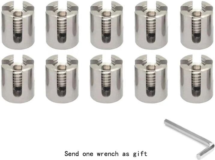 NONE 10Pcs M2/M3/M4/M5/M6 90 Degree Angles Marine Grade Stainless Steel 316 WireTrellis Systems Green Wall Cross Clip Rope Clamp