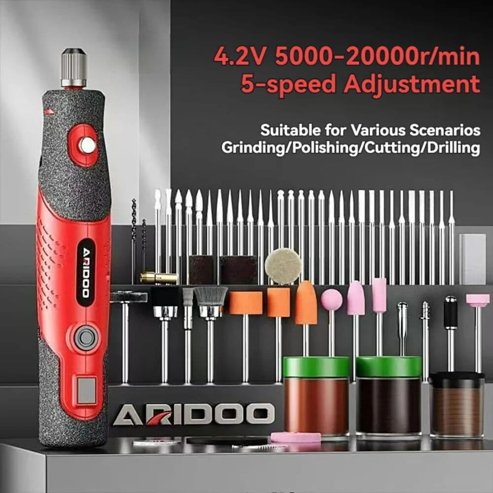 NONE 5000-20000r 4.2V Engraver Electric Drill Mini Grinder Engraving Pen Drilling Machine Cordless Rechargeable Micro Rotary Tool Kit
