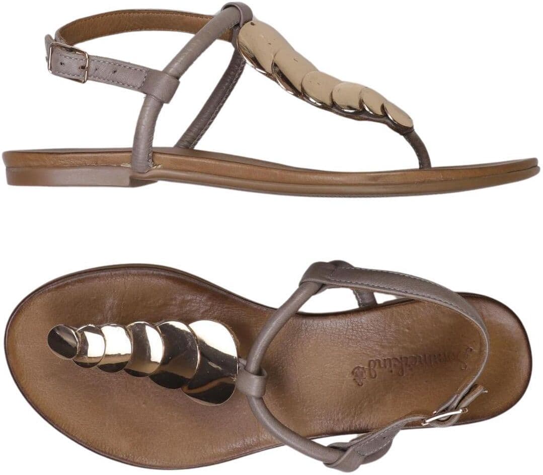 Sommerkind Damen Sandalen, Silber, Gr. EU 38, kein / Etikett - Second Hand