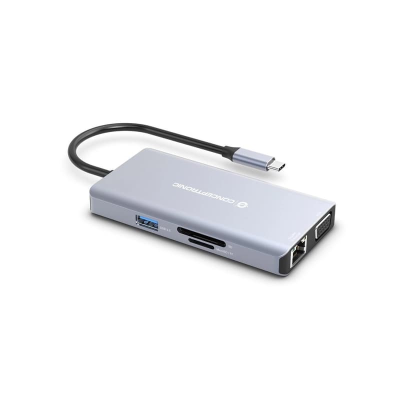 Conceptronic USB-C Docking Station με HDMI 4K PD Ethernet Γκρι (DONN20G) DONN20G