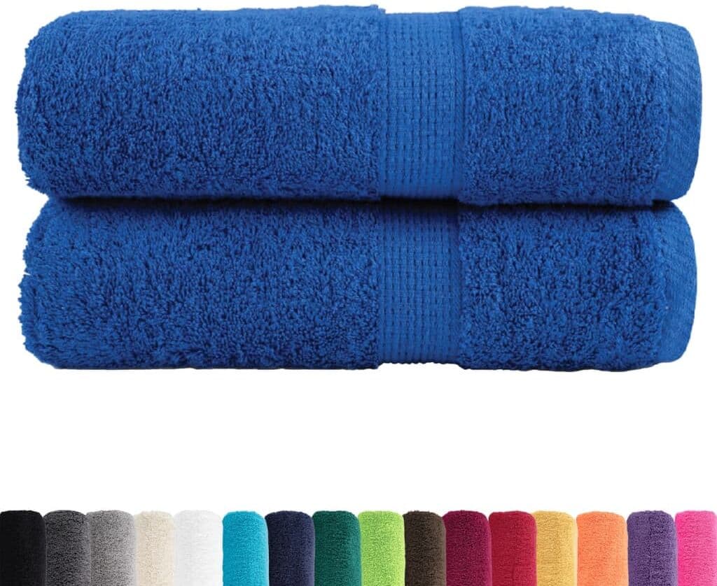 vidaXL Serviettes d'invité de qualité supérieure SOLUND 2 pcs bleu