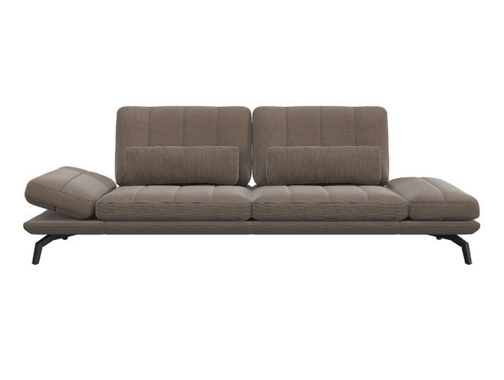 3-Sitzer FLEXLUX Tropea Funktionssofa, Designsofa, Relaxfunktion, TV-Couch , braun (taupe braun), B:252cm H:90cm T:145cm, Sofas, 3-Sitzer, mit Armteilverstellung sowie Sitztiefenverstellung, Breite 252 cm