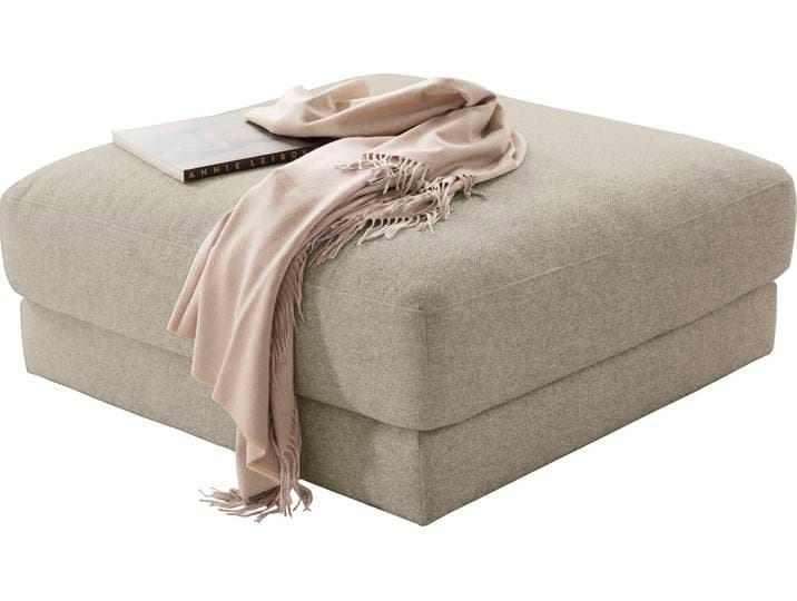 Polsterhocker 3C CANDY Enisa II , grau (taupe), B:100cm H:49cm T:100cm, 100% Polyester, Hocker, Polsterhocker, passend zur Serie Enisa II , wahlweise mit Flecken-Schutz-Bezug