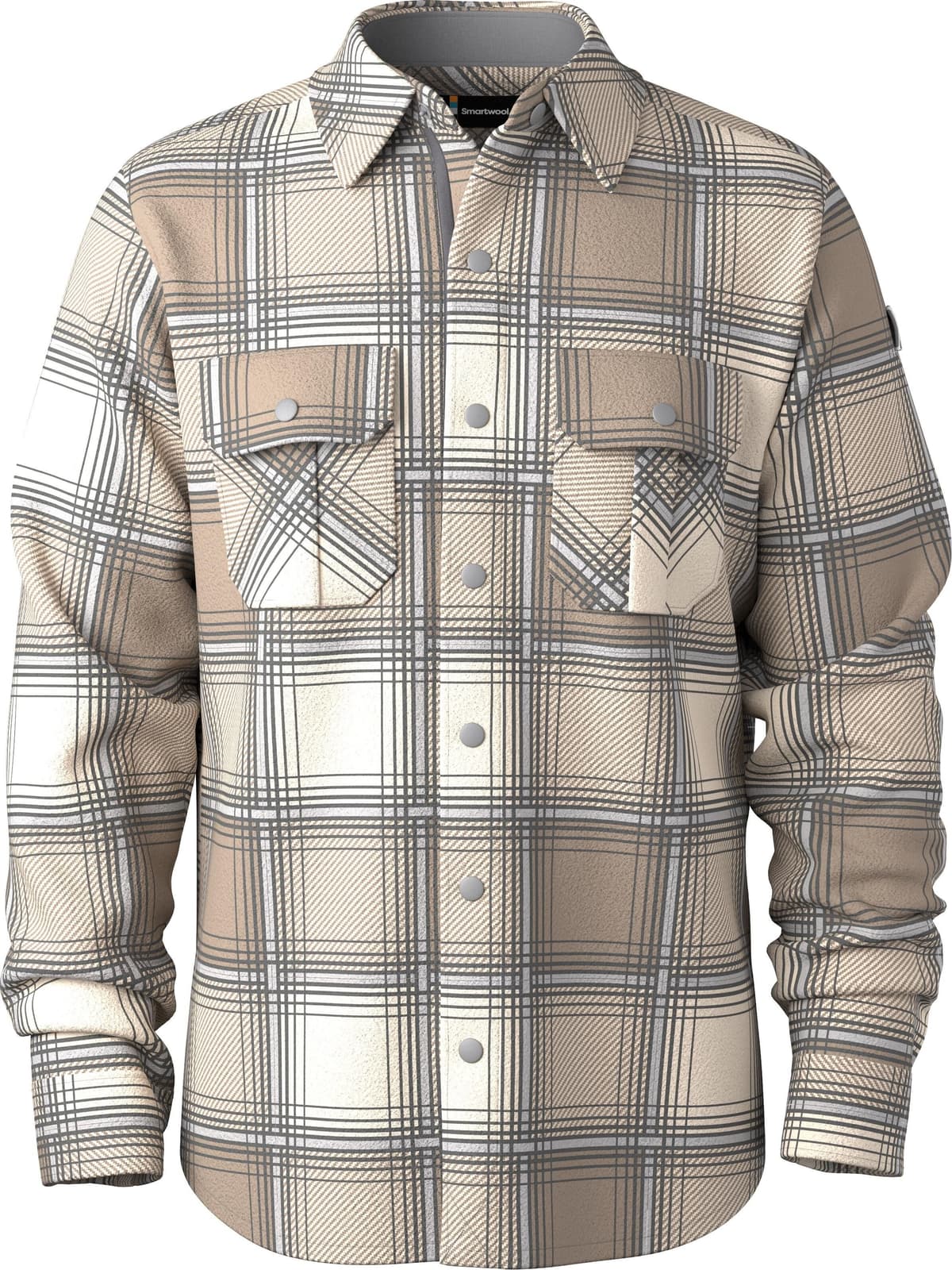 Smartwool Men's Anchor Line Shirt Jacket Almond Plaid S