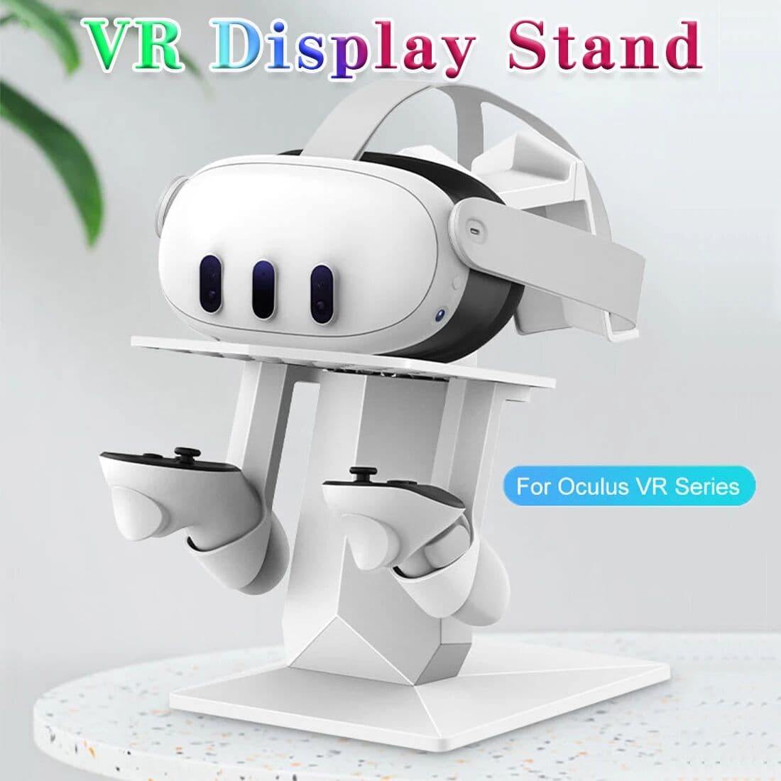 NONE VR Stand Display Holdeand Controller for Meta Quest 3/Meta Quest Pro/Oculus Quest 2/Oculus Quest Rechargeable Display Stand