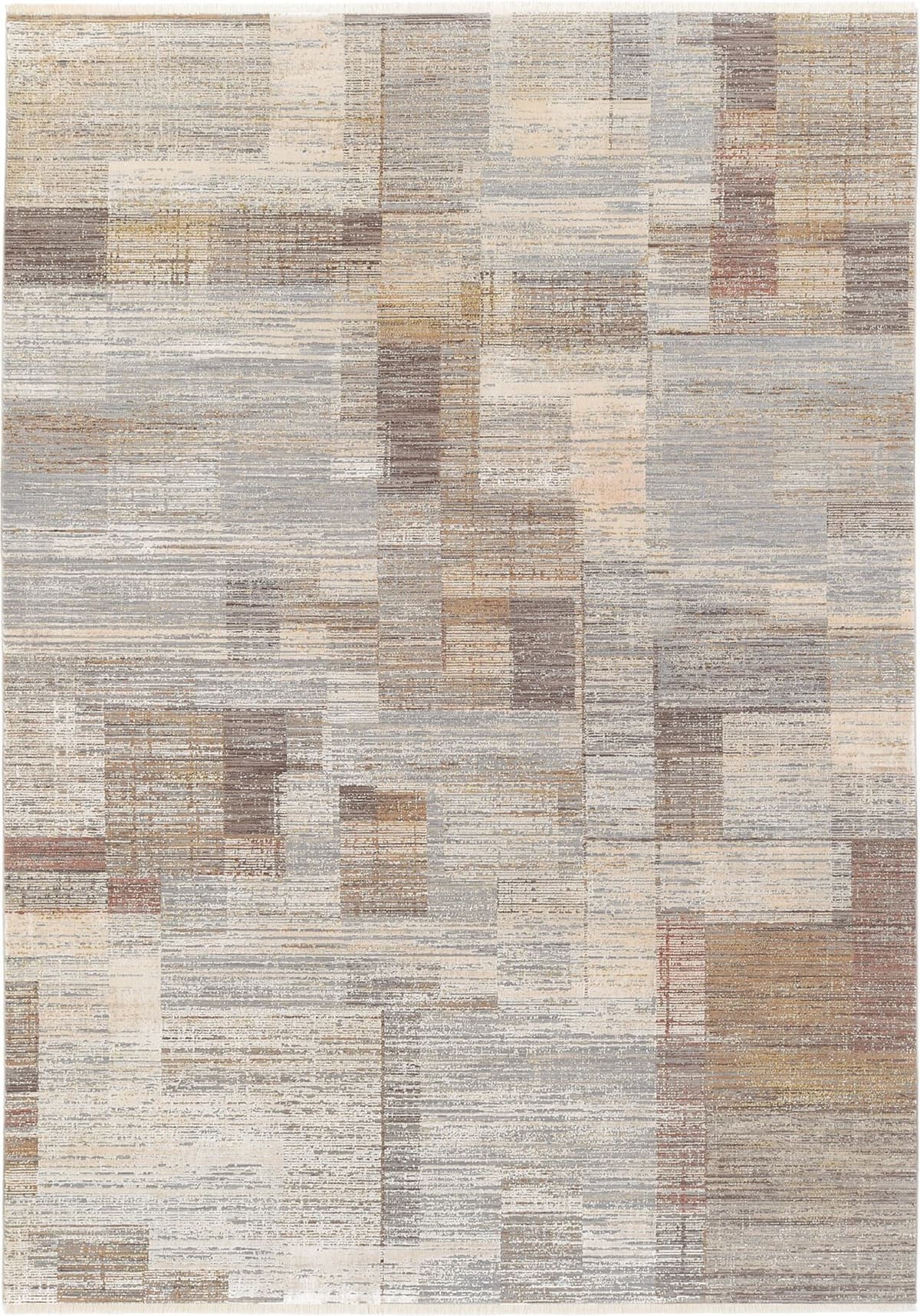 Teppich OCI DIE TEPPICHMARKE "FARBEN CITY", beige (natur), B:80cm H:7mm L:150cm, Polyester, Teppiche, Teppich, Klassisches Muster, eingefasst, in 3-D-Optik, mit Fransen natur B : 80cm 1 Stk., 7mm, L: 150cm